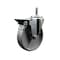 Service Caster Semi Steel Swivel Grip Ring Caster 5'' Wheel & 7/16'' Stem w/Brake SCC-GR20S514-SSS-PLB-716138 - alternate 1
